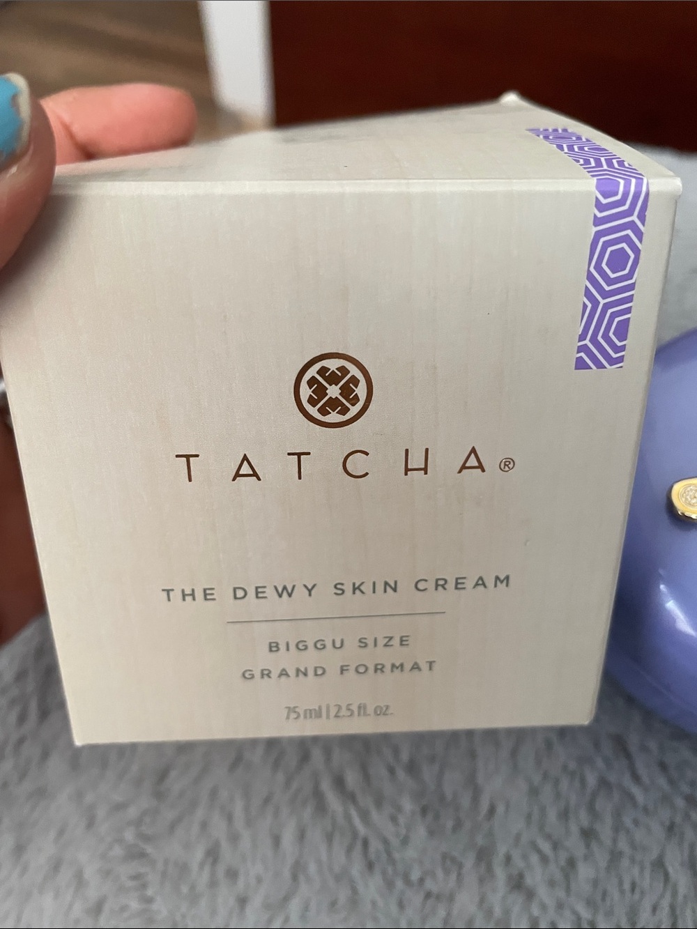 Tatcha Dewy Skin Cream — Lavender Jar with Gold Logo - Picture 3 of 9